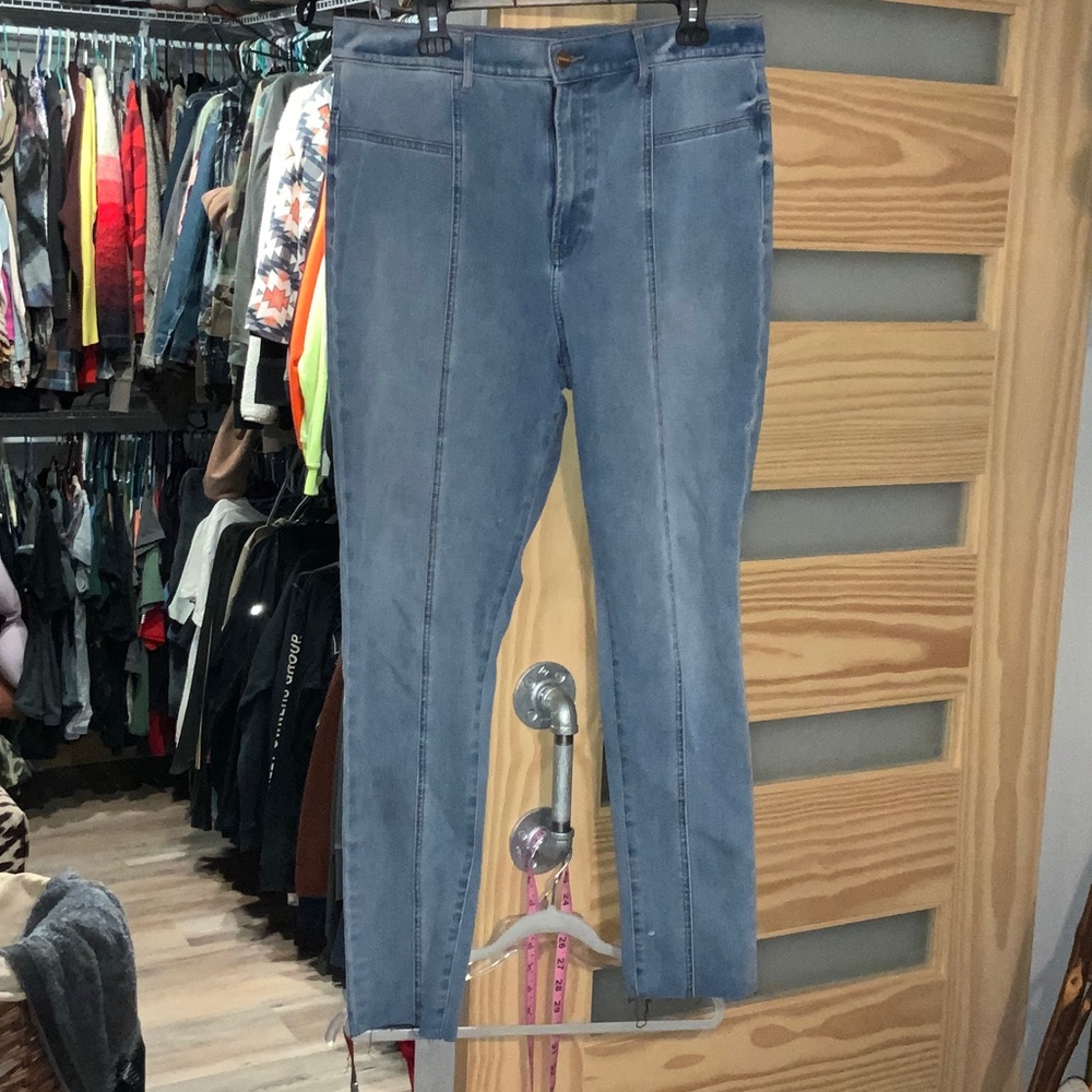 Express light Blue center seam Denim skinny Jeans